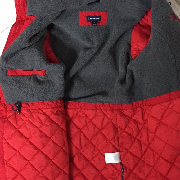 Lands End Red Insulated Squall Parka - S - Picture 6 of 7